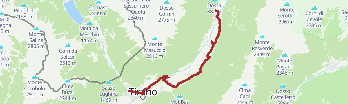 Route map: Alpine Marian Path Eastern Route - Stage Grosotto Tirano